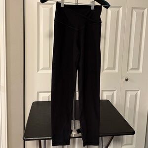 Aerie NWOT Black Cropped Leggings Waffle Texture Size Medium